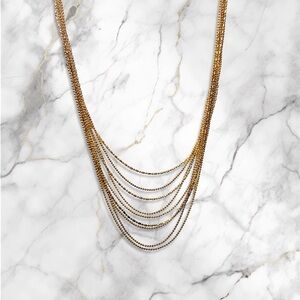 MULTI LAYERED GOLD SOLID NECKLACE